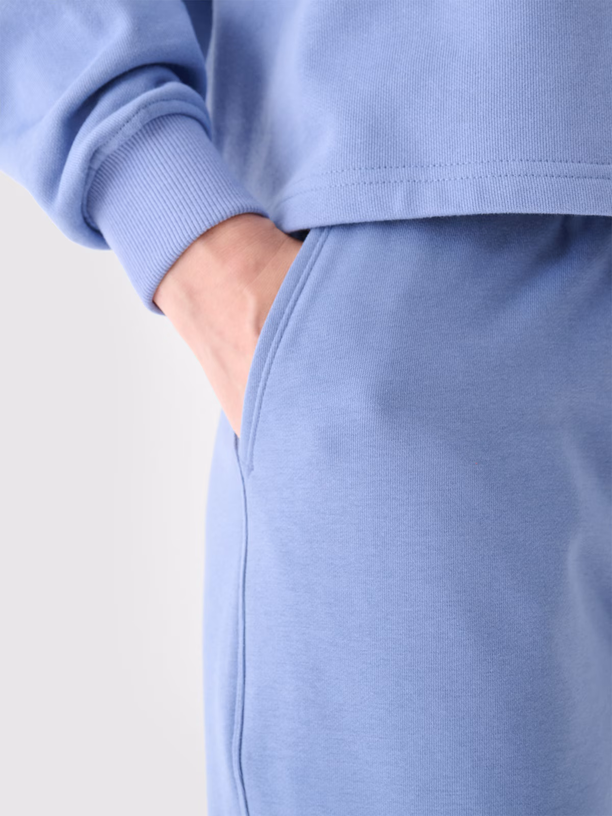 Spodnie dresowe joggery damskie - niebieskie