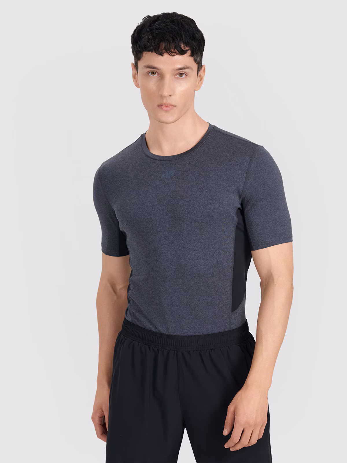 Koszulka treningowa szybkoschnąca męska - szara