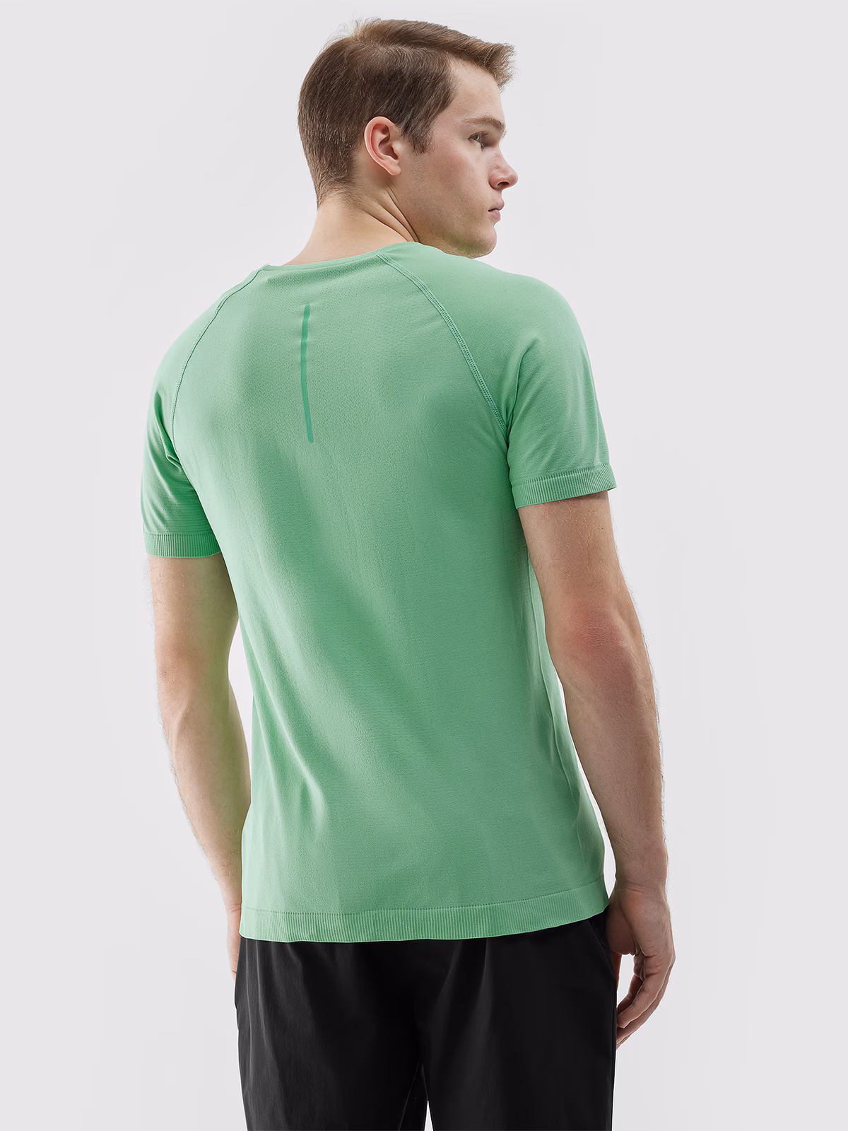 Koszulka bezszwowa do biegania w terenie męska - zielona