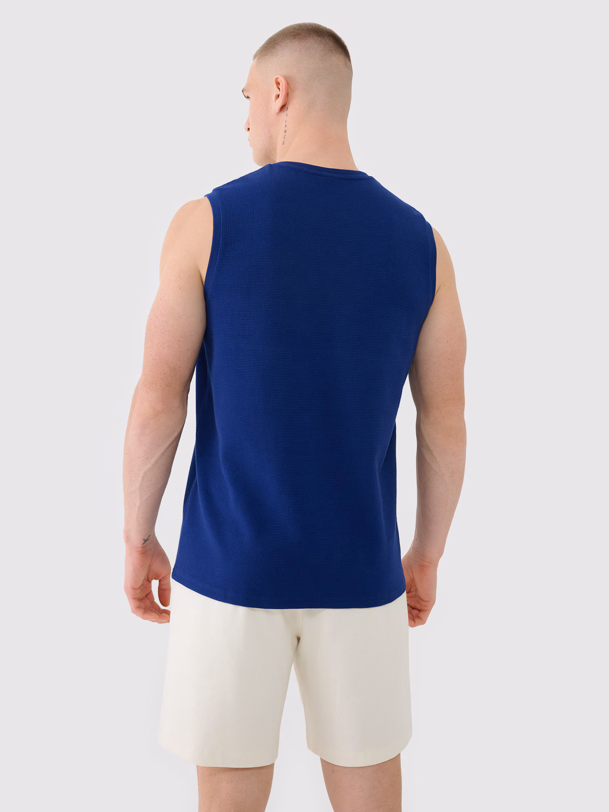 Tank top regular gładki męski - zielony