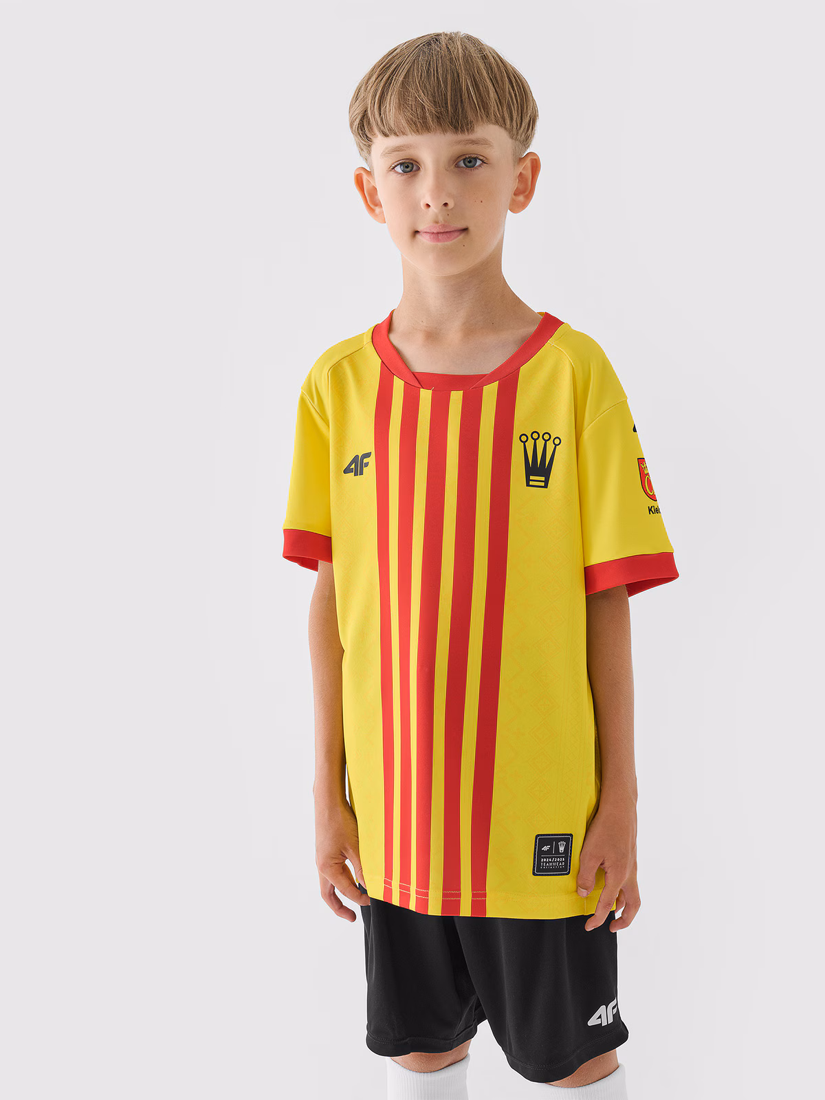 Koszulka klubowa domowa z sezonu 2024/25 chłopięca 4F x Korona Kielce - multikolor