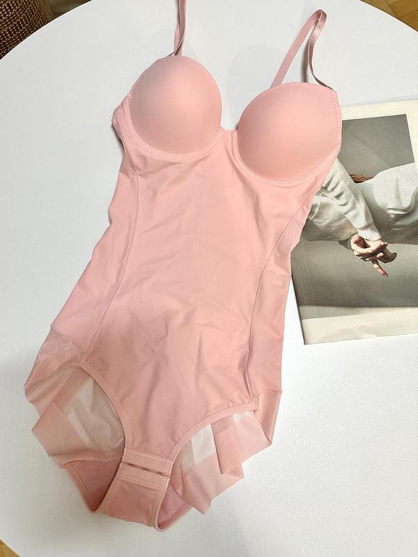 Women's Adjustable Strap Body Shaper, Slimming Underwear with Waistband, Breathable Knitted Material, All Season Use, Regular Fit, Non-Sensitive Goods