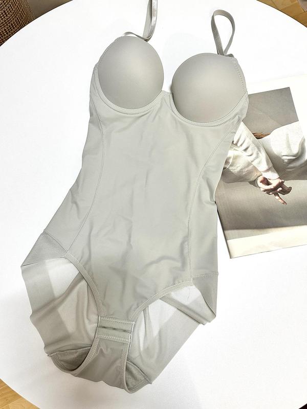 Women's Adjustable Strap Body Shaper, Slimming Underwear with Waistband, Breathable Knitted Material, All Season Use, Regular Fit, Non-Sensitive Goods