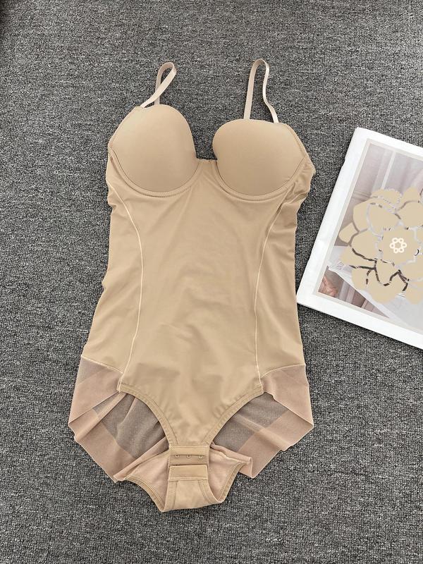 Women's Adjustable Strap Body Shaper, Slimming Underwear with Waistband, Breathable Knitted Material, All Season Use, Regular Fit, Non-Sensitive Goods