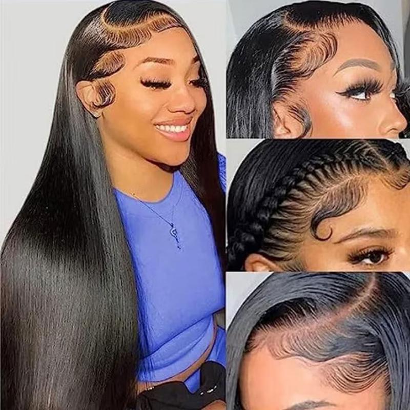 ISEE Hair Perruques Lace Front Wigs 13x6 en cheveux humains raides 180 Densité pré-épilées 7x5 sans colle pour femmes #Christmasinparis