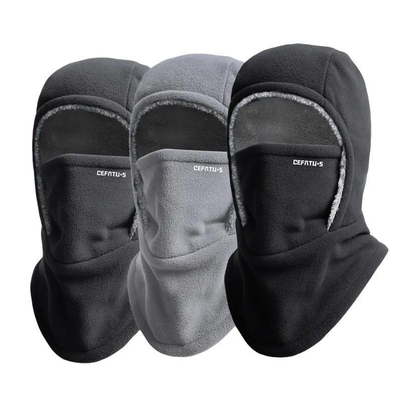 Capuche une pièce chaude d'hiver, écharpe, masque facial, Protection des oreilles, cagoule