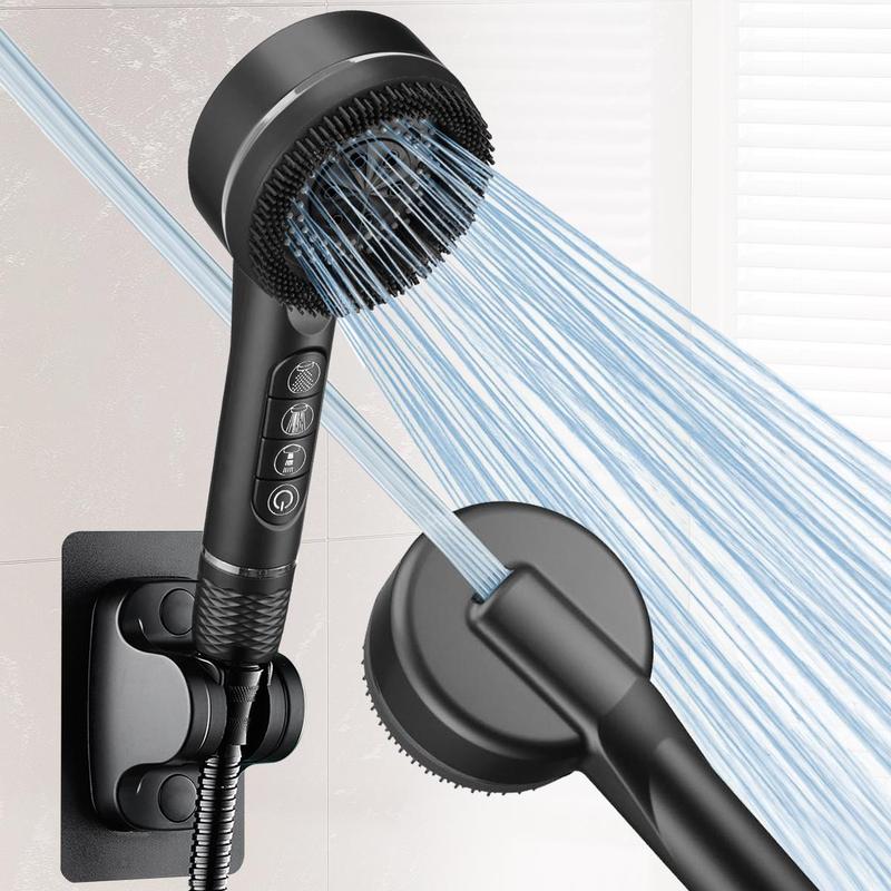 Shower Head Set, 3 Counts/set Including 4 Modes Handheld Shower Head & 1.5m Hose & Punch Free Shower Bracket, Modern Bathroom Shower Equipment #TOP PICKS