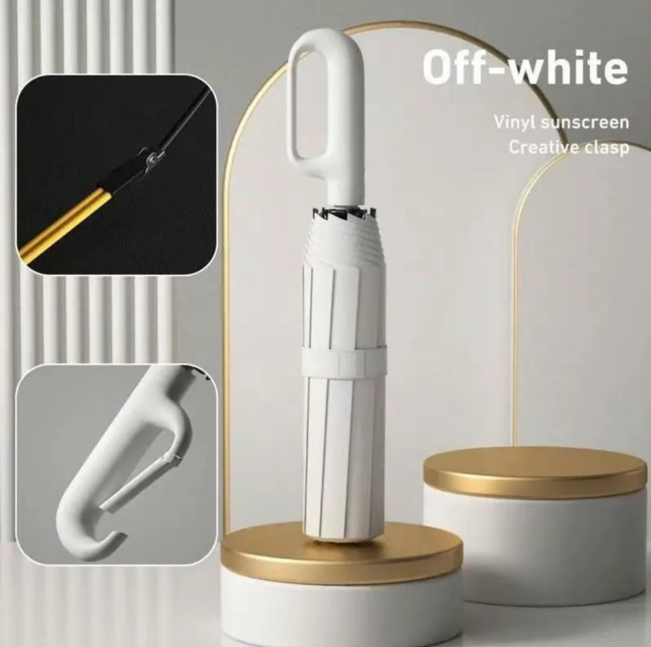 Automatic Folding Umbrella, 1 Count/60pcs Portable Rain Umbrella with Loop Buckle, Windproof & Waterproof Umbrella for Men & Women