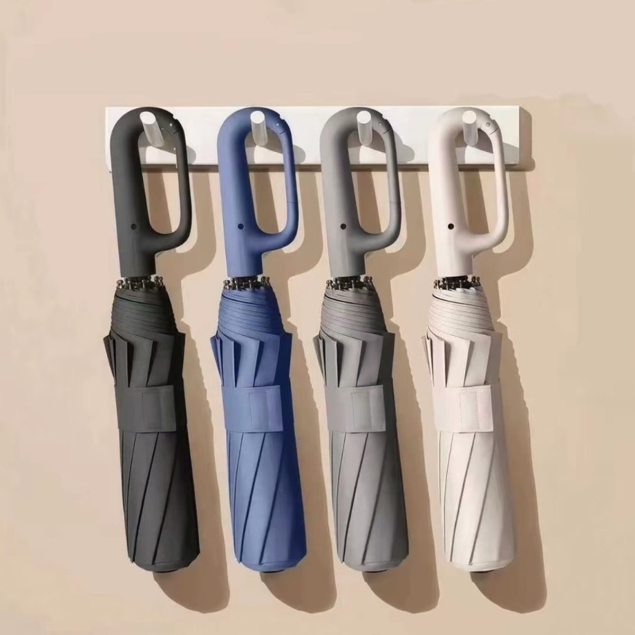 Automatic Folding Umbrella, 1 Count/60pcs Portable Rain Umbrella with Loop Buckle, Windproof & Waterproof Umbrella for Men & Women