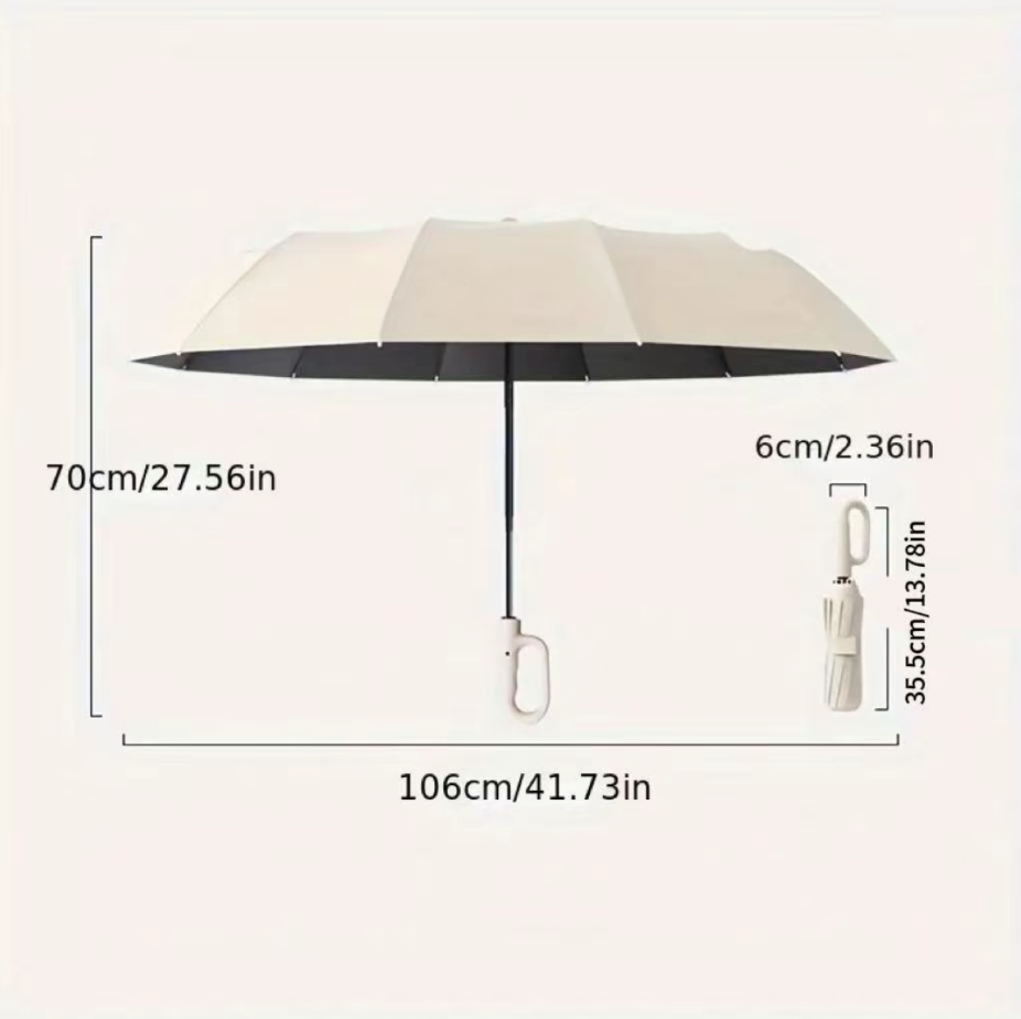 Automatic Folding Umbrella, 1 Count/60pcs Portable Rain Umbrella with Loop Buckle, Windproof & Waterproof Umbrella for Men & Women