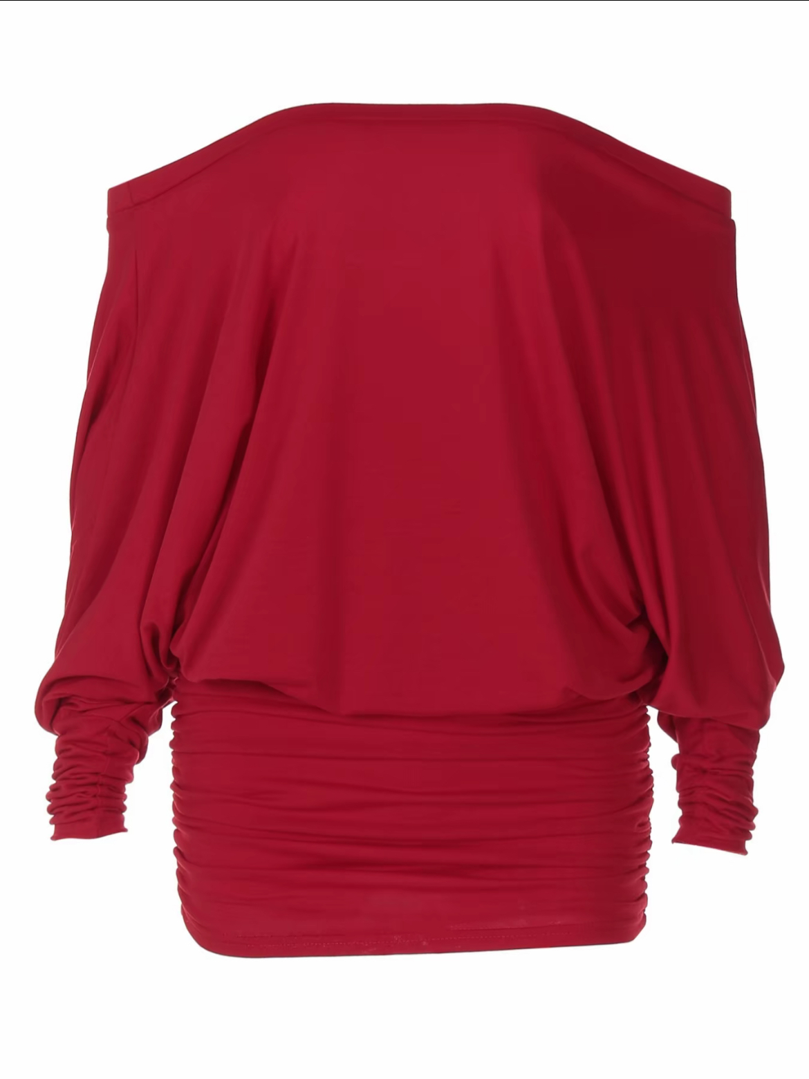 Women's Sheer Ruched Party Dress, Off-The-Shoulder Long Sleeve Women's Mini Dress for Spring & Fall