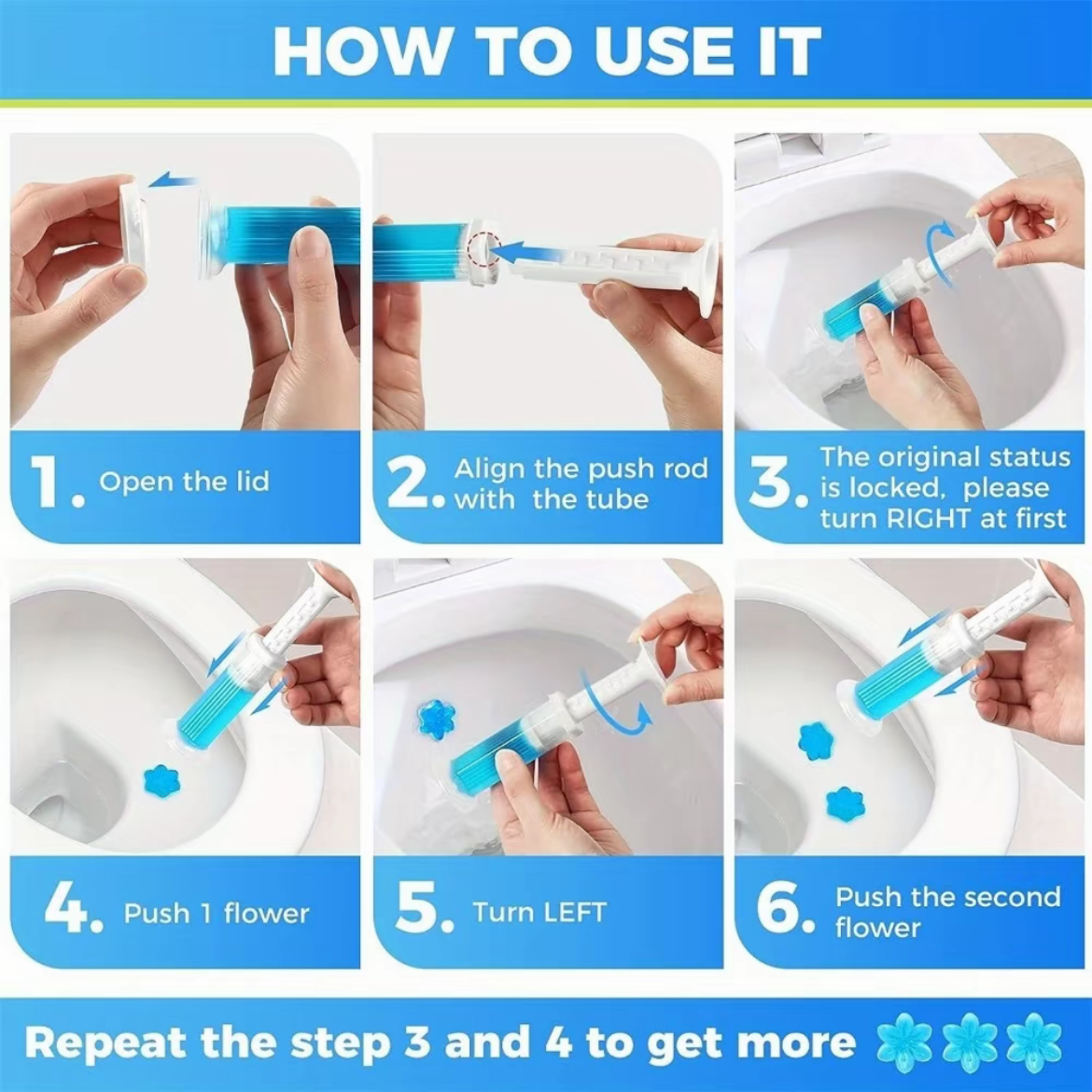 Toilet Gel Stamp, 6pcs/set Flower Pattern Toilet Gel Cleaner, Toilet Cleaning Gel, Toilet Cleaner, Bathroom Cleaning Supplies