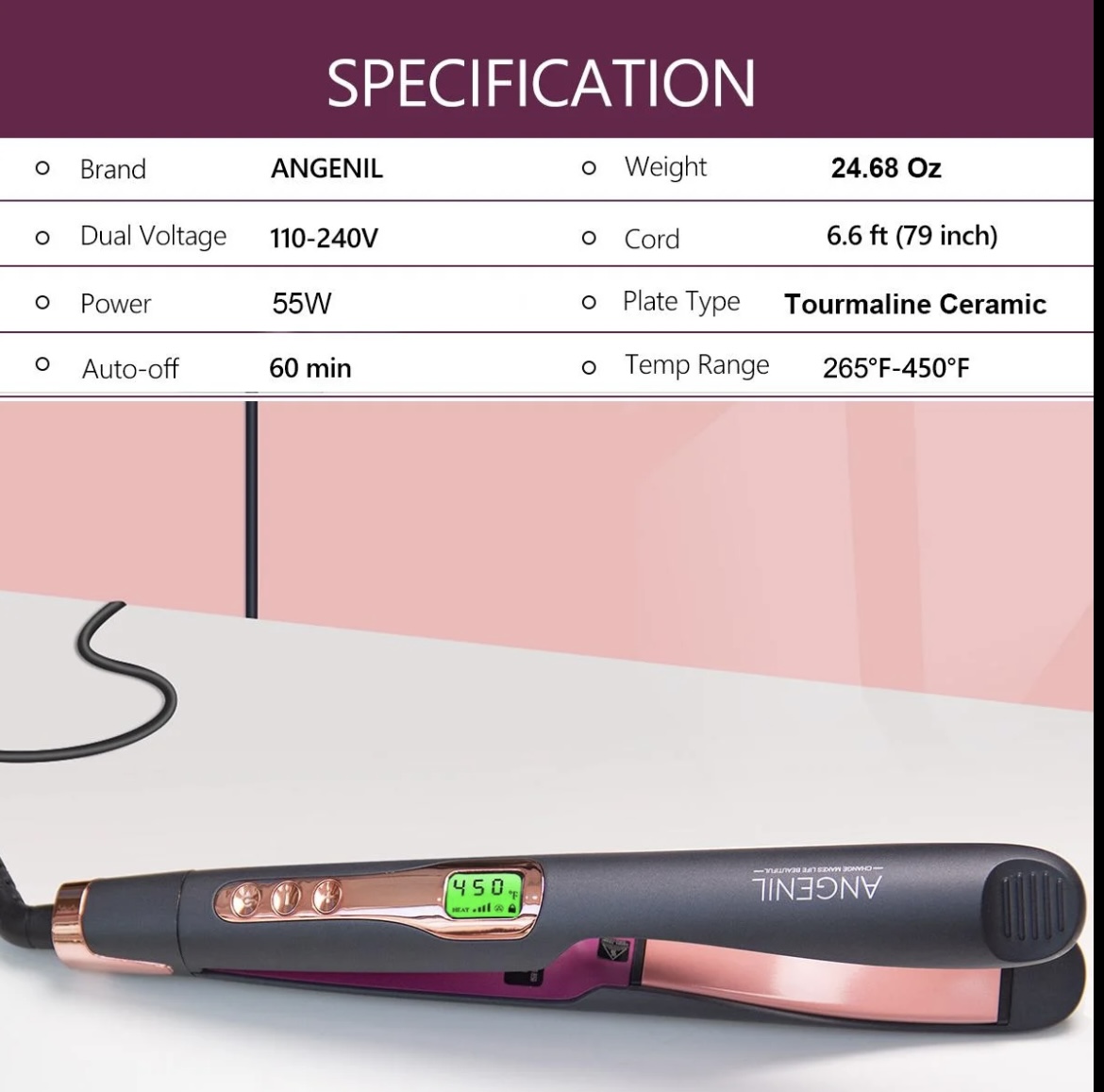2 in 1 Hair Straightener & Curler, 1 Count Fast Heating Temperature Adjustable Hair Straightening & Curling Iron with LCD Display, Hair Styling Tool for Women #TOP PICKS