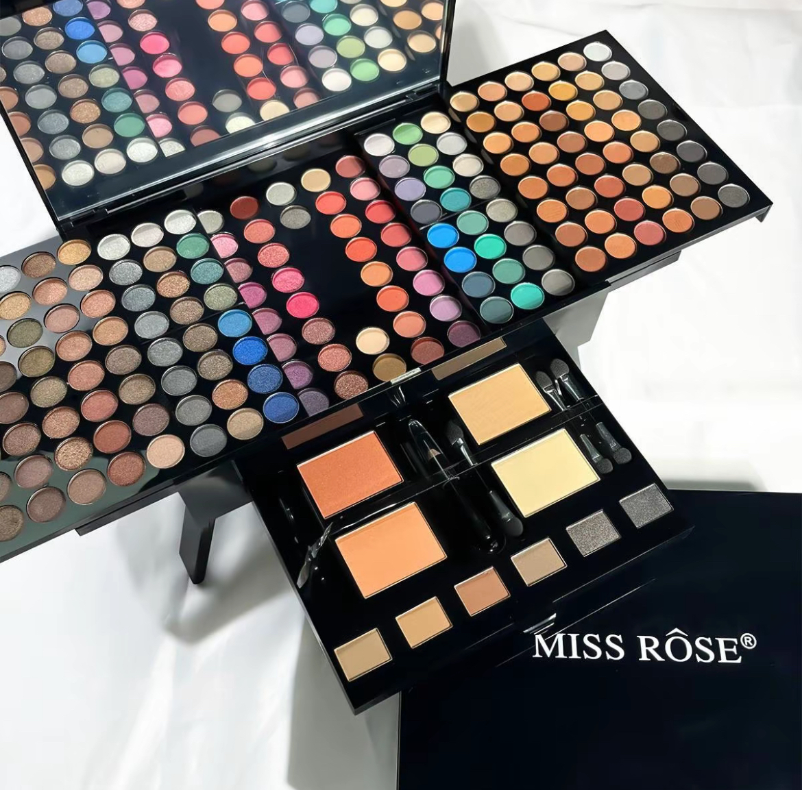 Makeup Palette, Including Matte Eyeshadow, Compact Powder, Blusher Powder, Eyebrow Powder, Brush, Eyeliner Pen & Mirror, Makeup Set, Summer Makeup, Makeup Gift Set