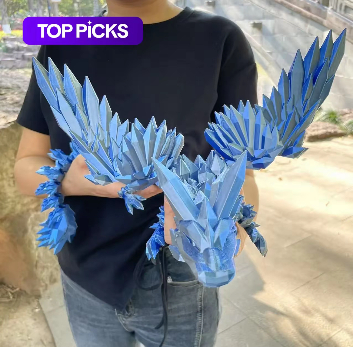 3D Printed Dragon Model, 1 Count Creative Dragon Statue Decoration, Movable Joints Dragon Model for Home Office Room Decoration, Craft Figurine, Decorative Sculptures, Collectible Figurine