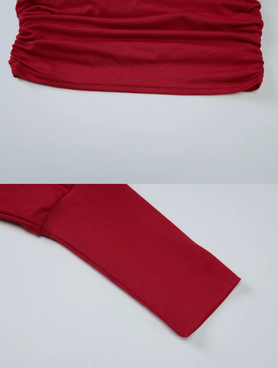 Women's Sheer Ruched Party Dress, Off-The-Shoulder Long Sleeve Women's Mini Dress for Spring & Fall