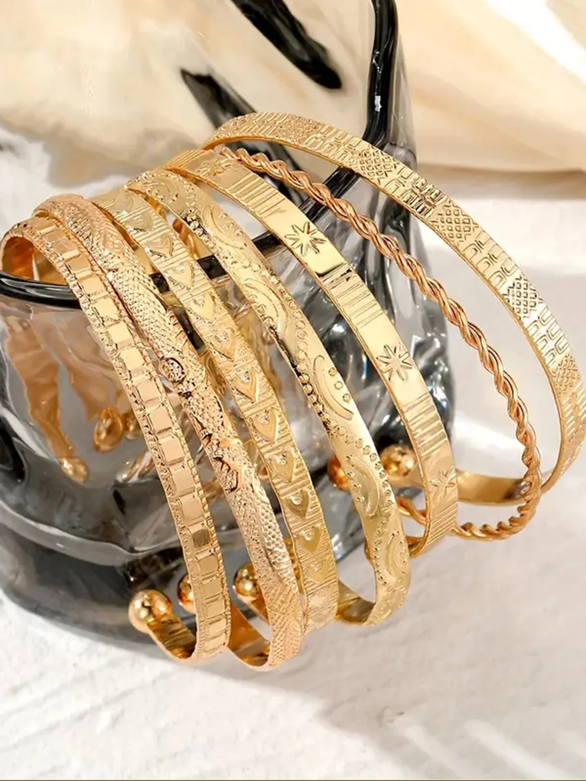 Women's Heart Cuff Bracelets Set, Casual Zinc Alloy Jewelry for All Seasons, Perfect Gift for Valentine's Day & Birthdays