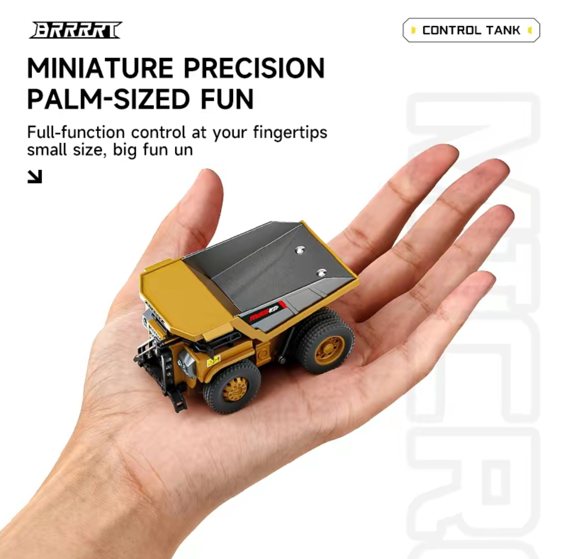 BRRRRT 1/64 Mini Forklift Toy,Remote Control Excavator and Dump Truck Full Proportion Toy Set with Lights and Sounds for Adults Kids Boys and Girls RC Construction Vehicles