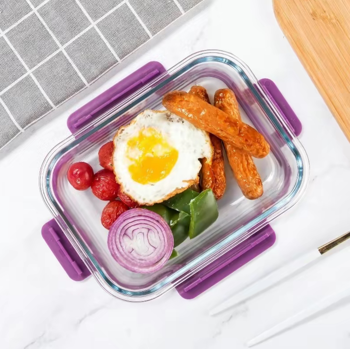 Recipientes de Cristal Para Alimentos - 24 Piezas (12 recipientes y 12 tapas) - Apto lavavajillas