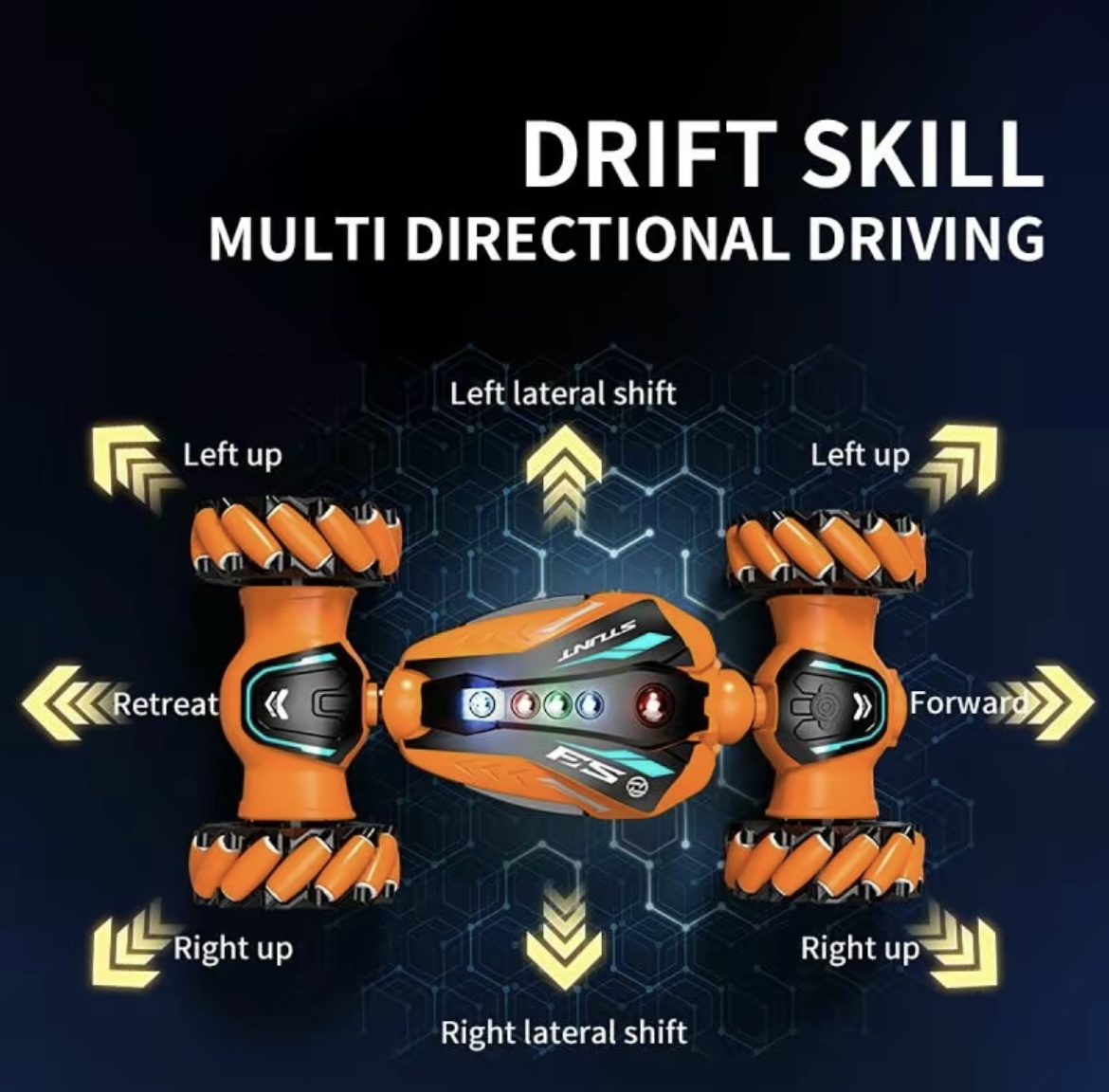 Remote Control Car, 4WD RC Drift Car Toy with Gesture Sensing Function, 360° Rotation Transform RC Car for Boys and Girls