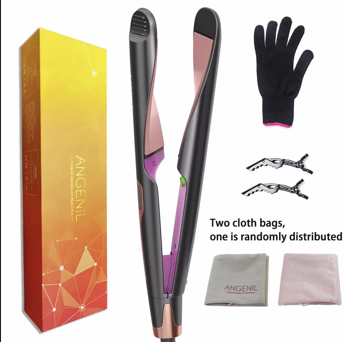 2 in 1 Hair Straightener & Curler, 1 Count Fast Heating Temperature Adjustable Hair Straightening & Curling Iron with LCD Display, Hair Styling Tool for Women #TOP PICKS