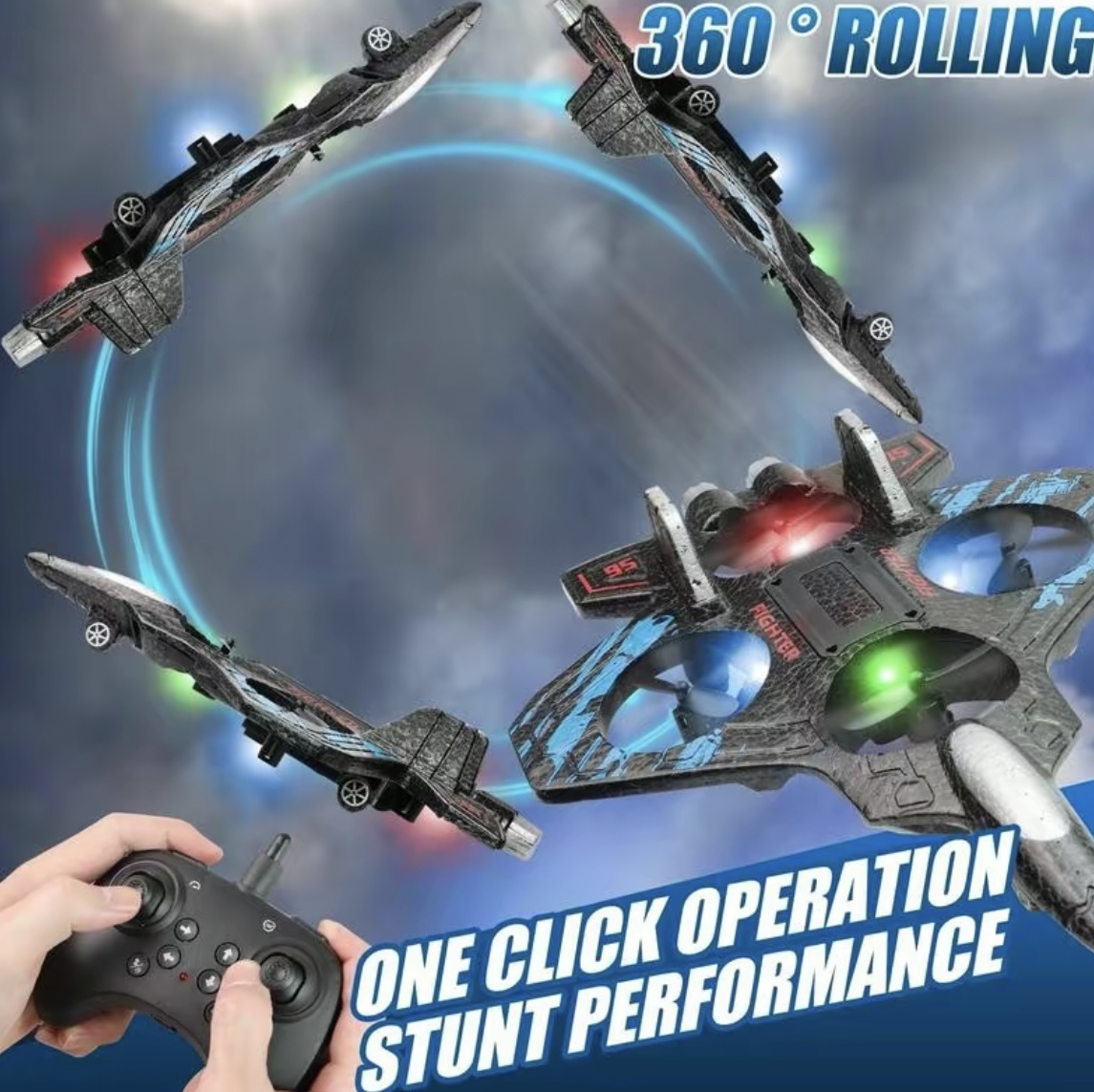 Remote Control Airplane, 4-axis Flight Model, High Toughness Foam Glider, Gravity Glider, RC Airplane Toy for Kids, Birthday Gift