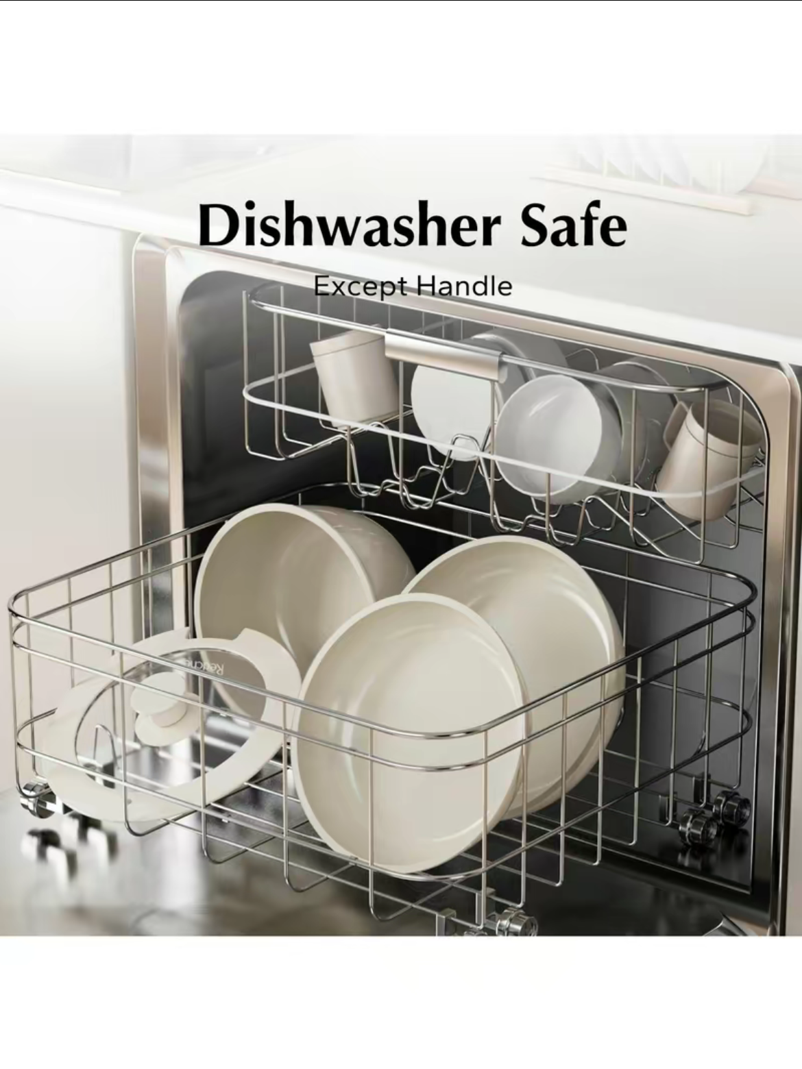 Redchef - ensemble de casseroles et poêles en céramique, antiadhésives, antiadhésives, Non toxiques, antiadhésives, sans PFAS PFOA et PTFE, poignée détachable, 5 pièces, ustensiles de cuisine pour camping-car