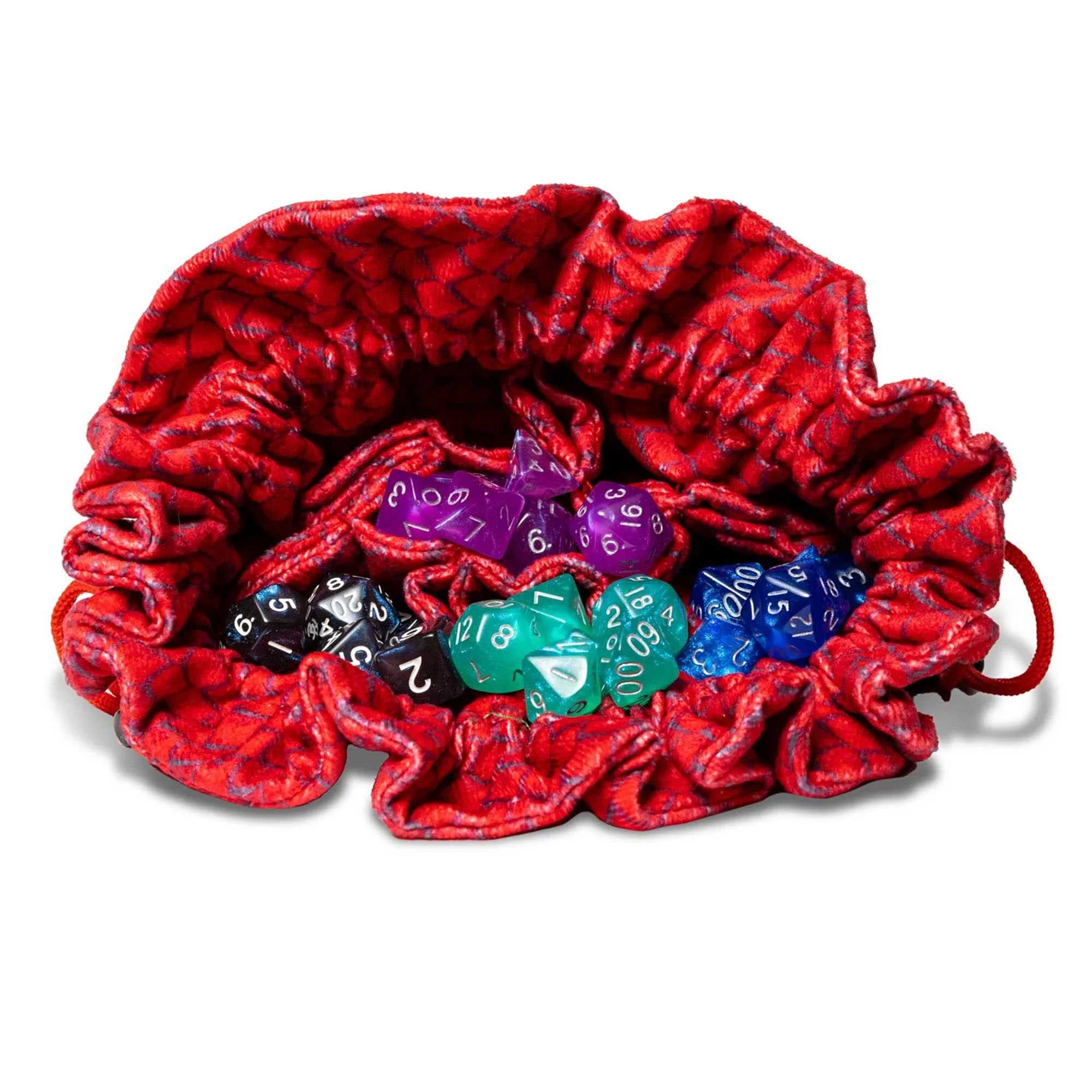 FanRoll: Dragon Storm Velvet Compartment Dice Bag: Red Dragon Scales