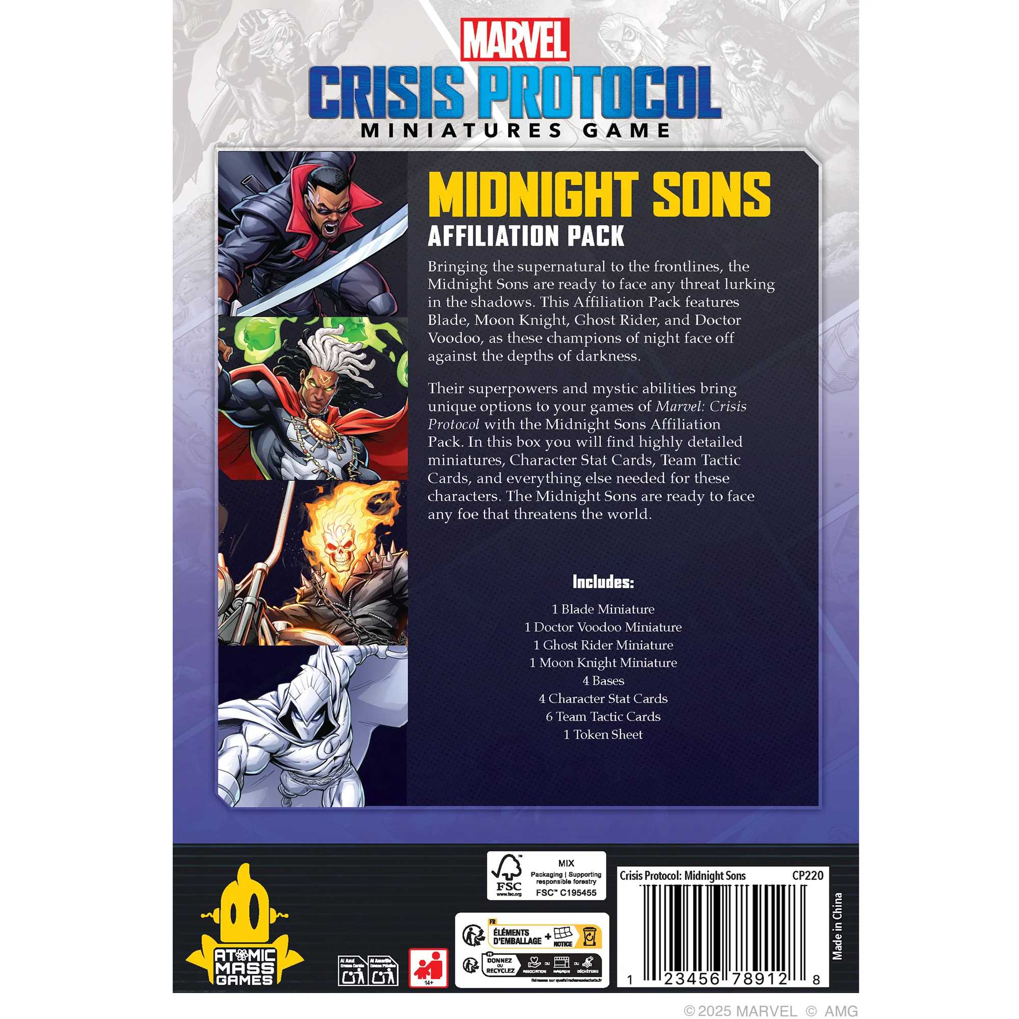 Marvel Crisis Protocol: Midnight Sons Affiliation Pack