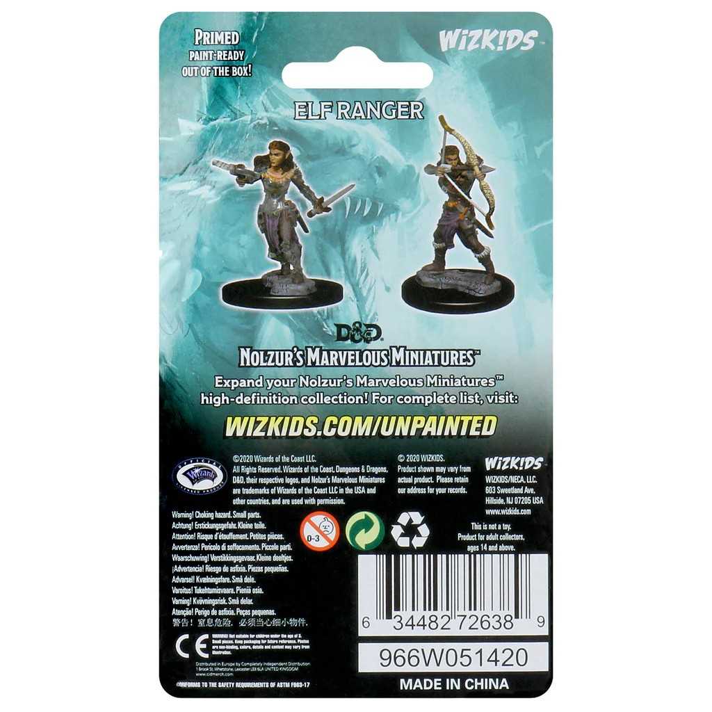 D&D Unpainted Miniatures: Elf Female Ranger