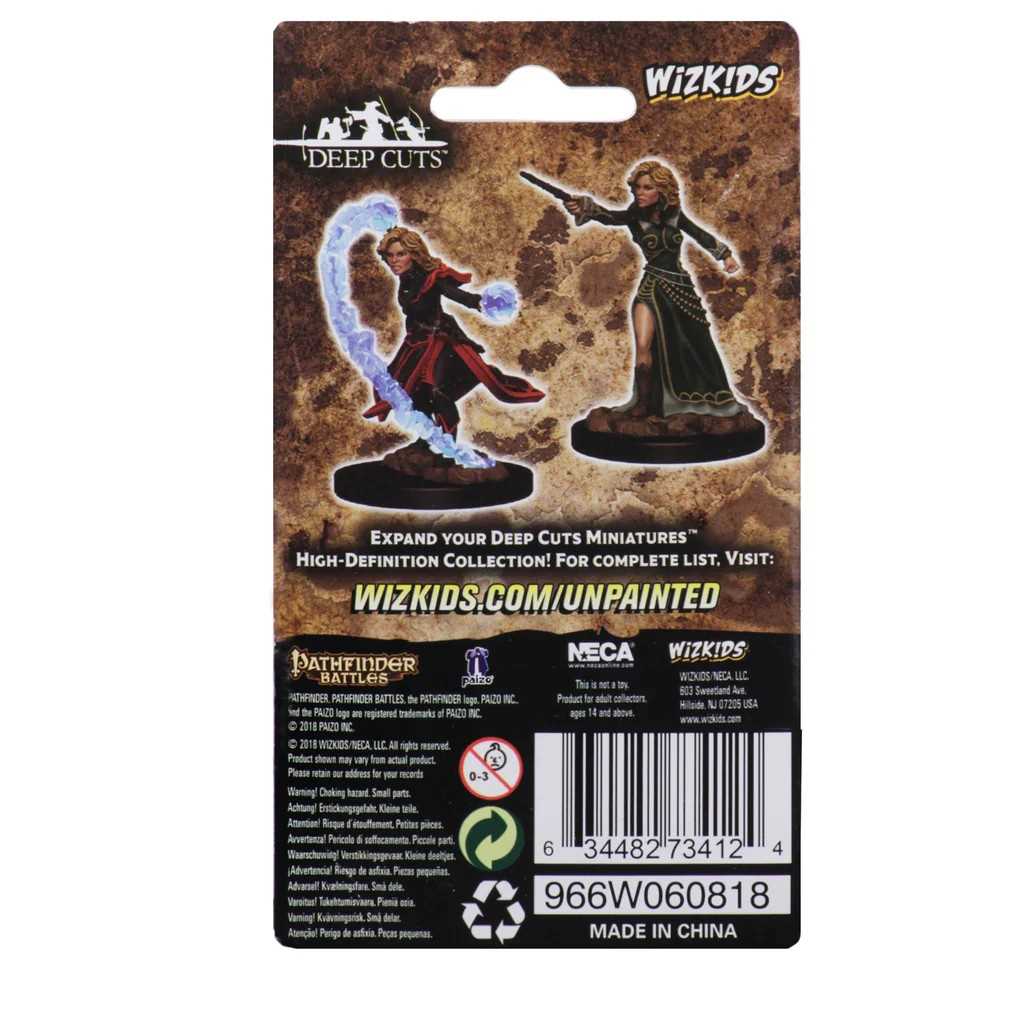 Pathfinder Deep Cuts Unpainted Miniatures: Female Human Wizard