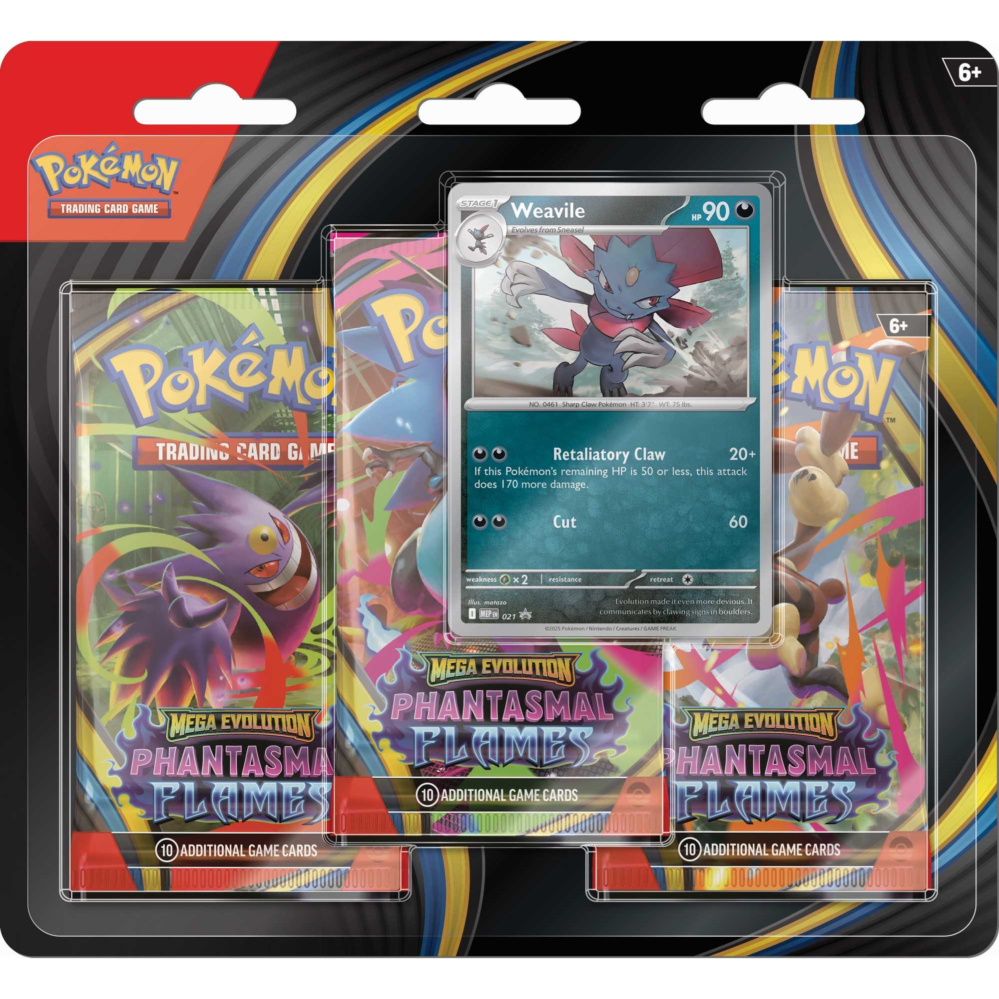 Pokémon TCG: Mega Evolution Phantasmal Flames - 3 Pack CDU