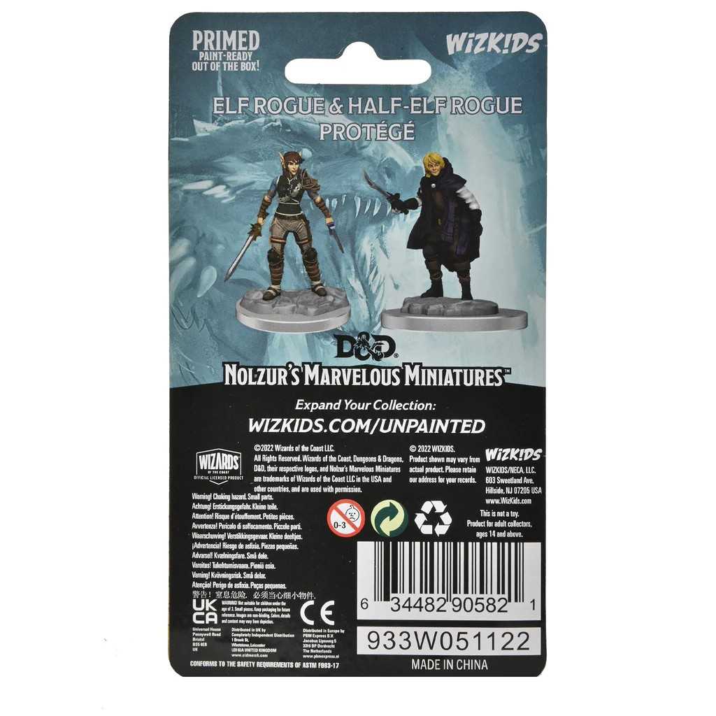 D&D Nolzur's Marvelous Unpainted Miniatures: Elf Rogue & Half-Elf Rogue Protégé