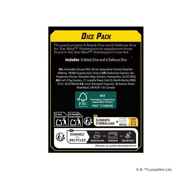 Star Wars: Shatterpoint Dice Pack