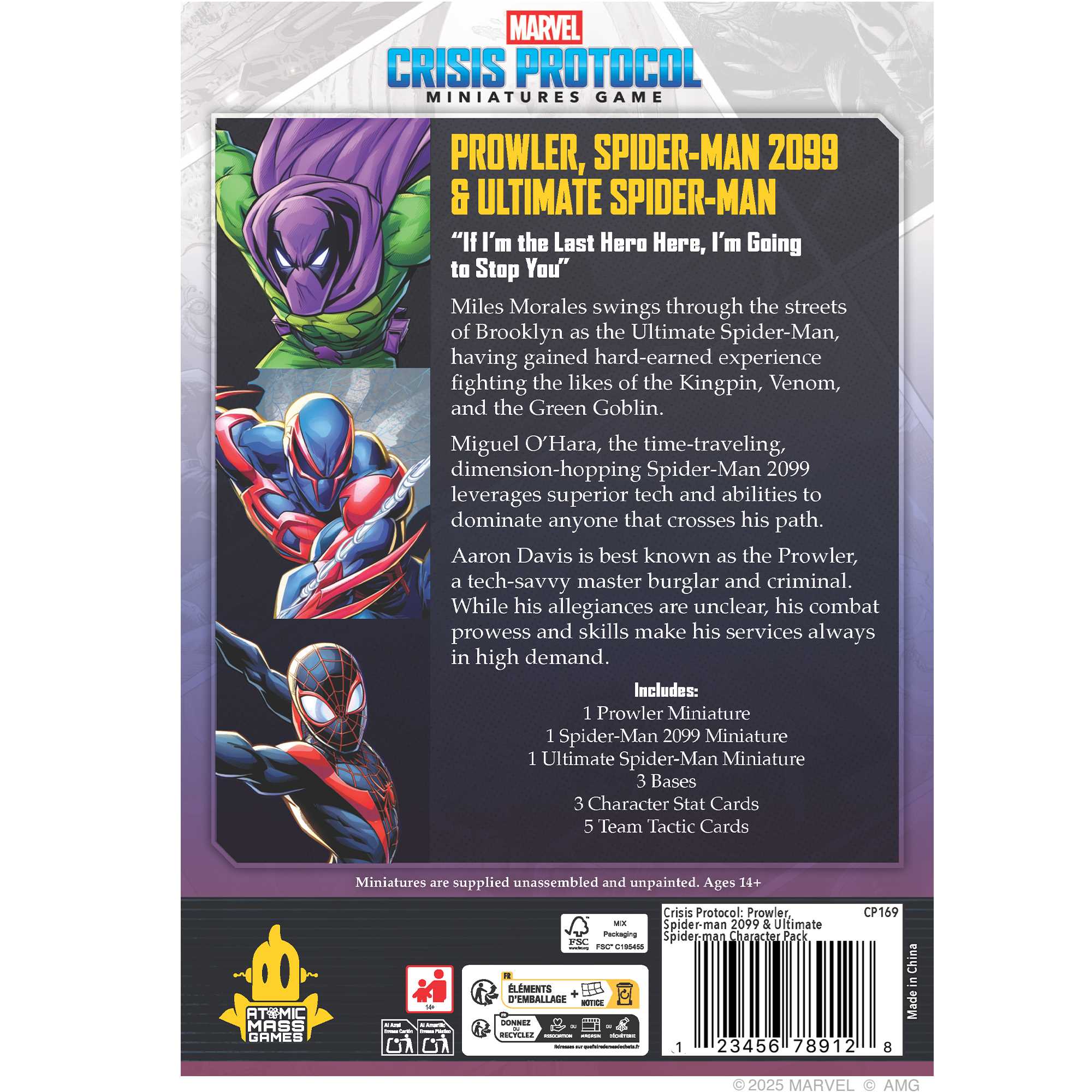 Marvel: Crisis Protocol - Prowler. Spider-Man 2099 & Ultimate Spider-Man