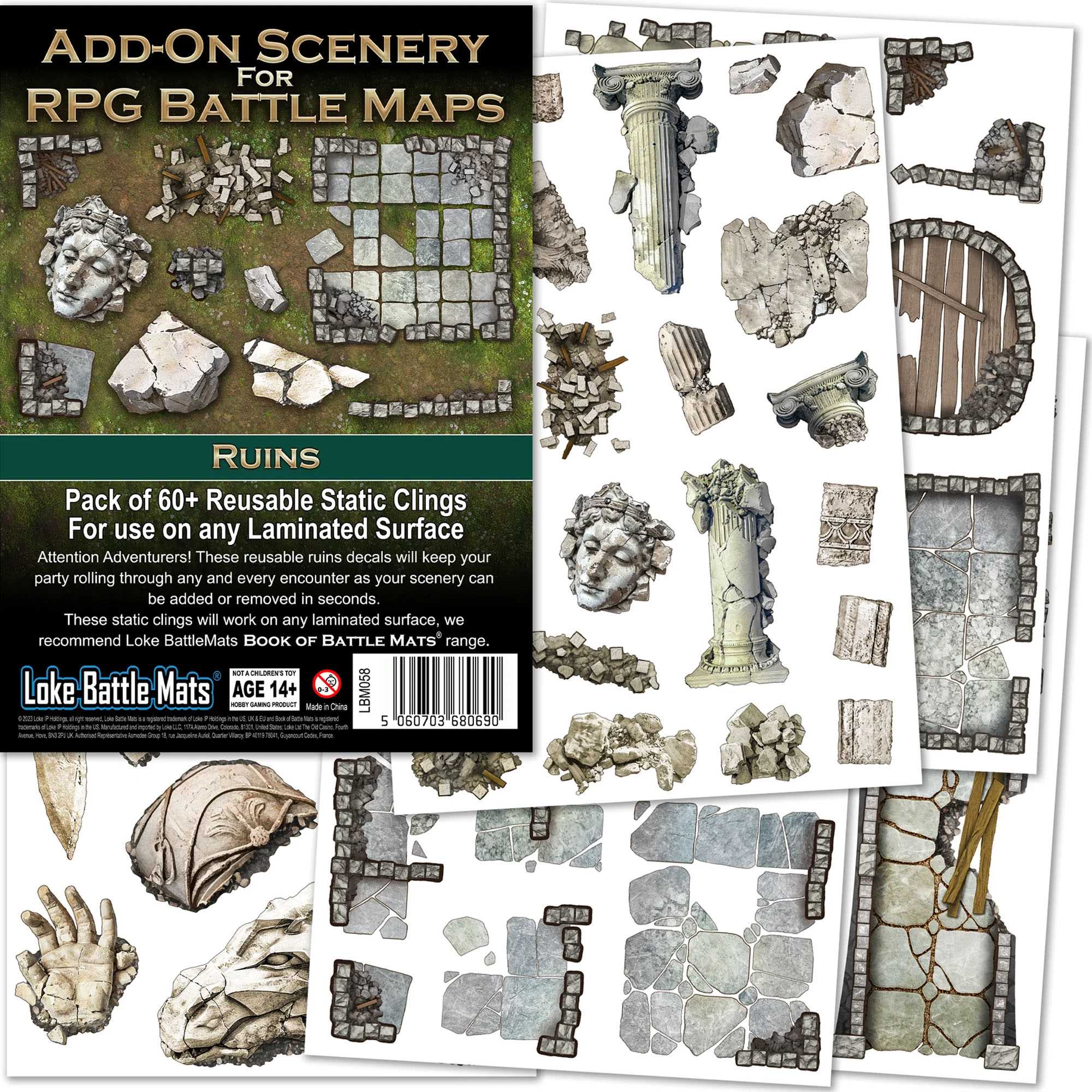 Add-On Scenery For RPG Battle Maps: Ruins