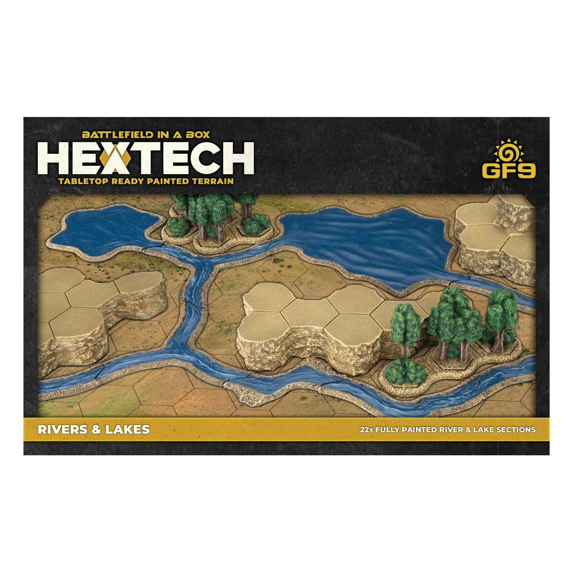 Hextech Tabletop Ready Painted Terrain: Rivers and Lakes