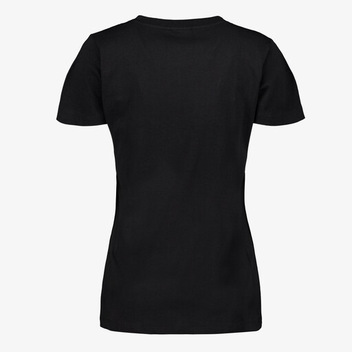 Dames T-shirt met strik zwart wit