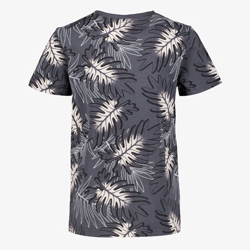 Jongens T-shirt met palmbladeren blauw