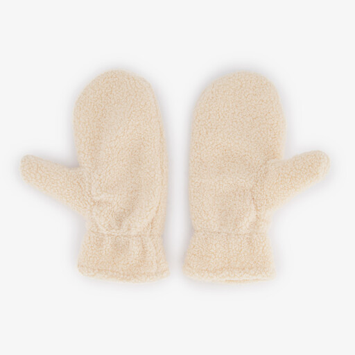 Dames teddy wanten beige