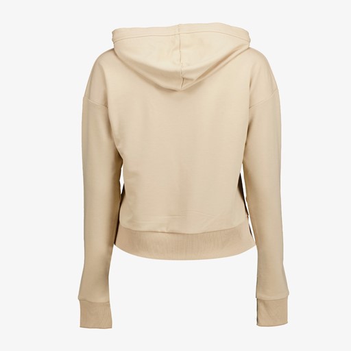 Cropped dames hoodie beige