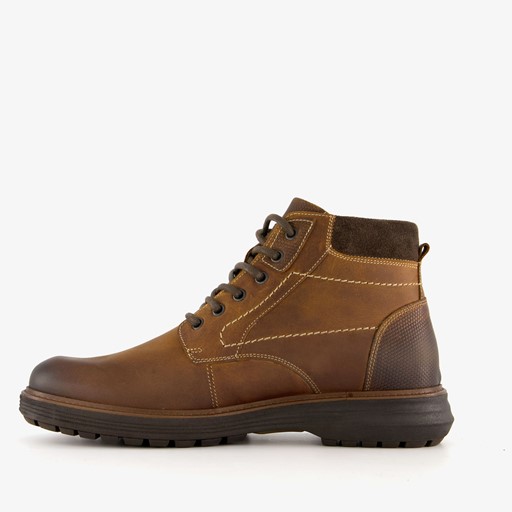 Leren heren veterboots bruin