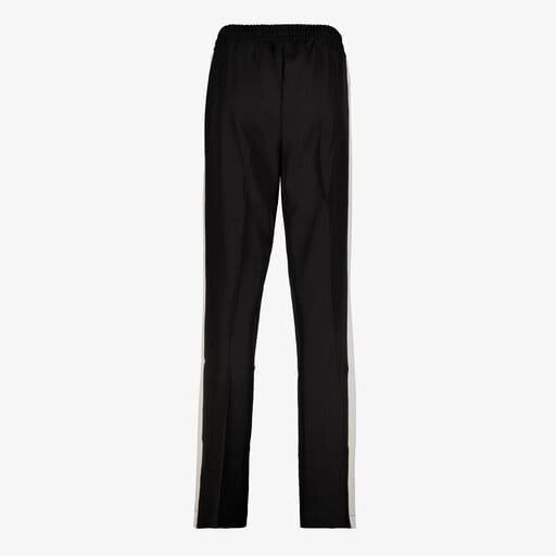 Dames wide leg broek met bies zwart