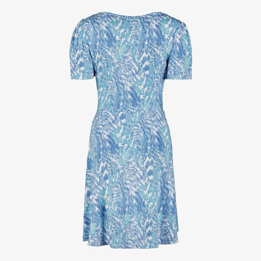 Dames jurk met print blauw
