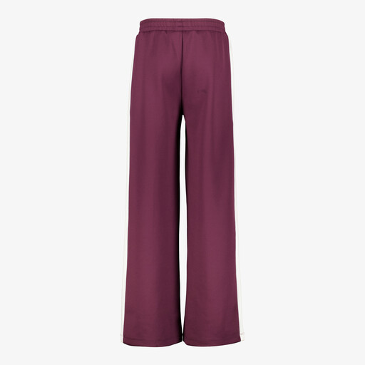 Meisjes wide leg broek bordeauxrood
