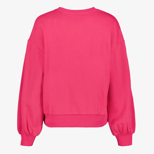 Dames sweater met blauwe tekstopdruk roze