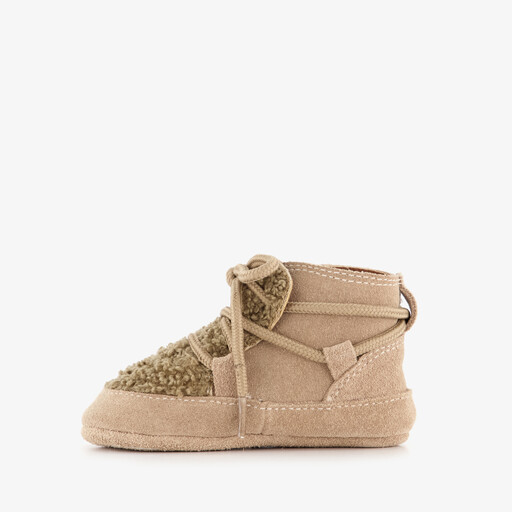 Babyschoenen met veters beige