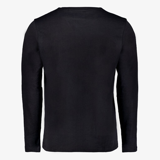 Heren T-shirt met lange mouwen zwart