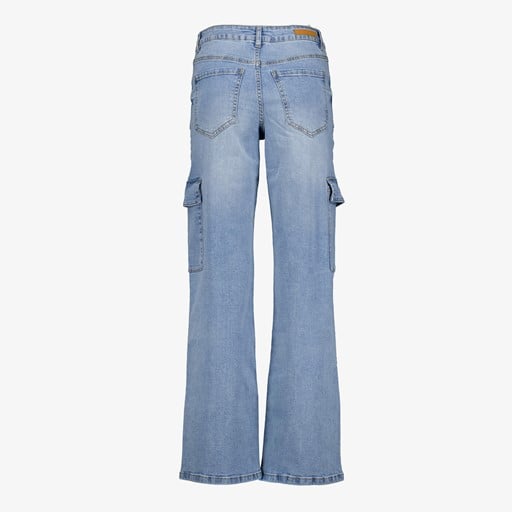 Dames cargo jeans medium blauw