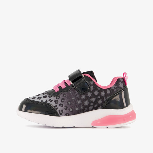 Meisjes sneakers met lichtjes zwart roze
